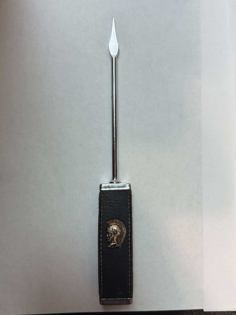 Vintage Trojan Leather Letter Opener - Metal - Made in Japan Roman, Greek